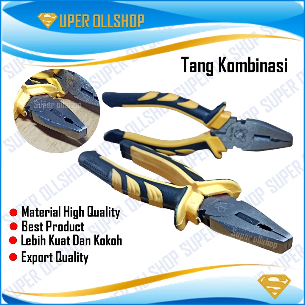 Tang Kombinasi Tersedia Ukuran 6 Inch 7 Inch &amp; 8 Inch BLISTER RRT/ Tang Combination Pliers Serbaguna 6&quot; 7 &amp; 8 INCH