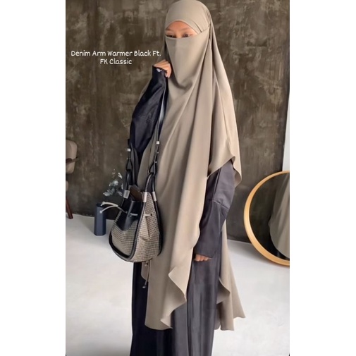 Anisyabuti - Abaya Malikah FK Classic French Khimar Klasik Material Al-Ayman Ringan Halus Lembut Mel