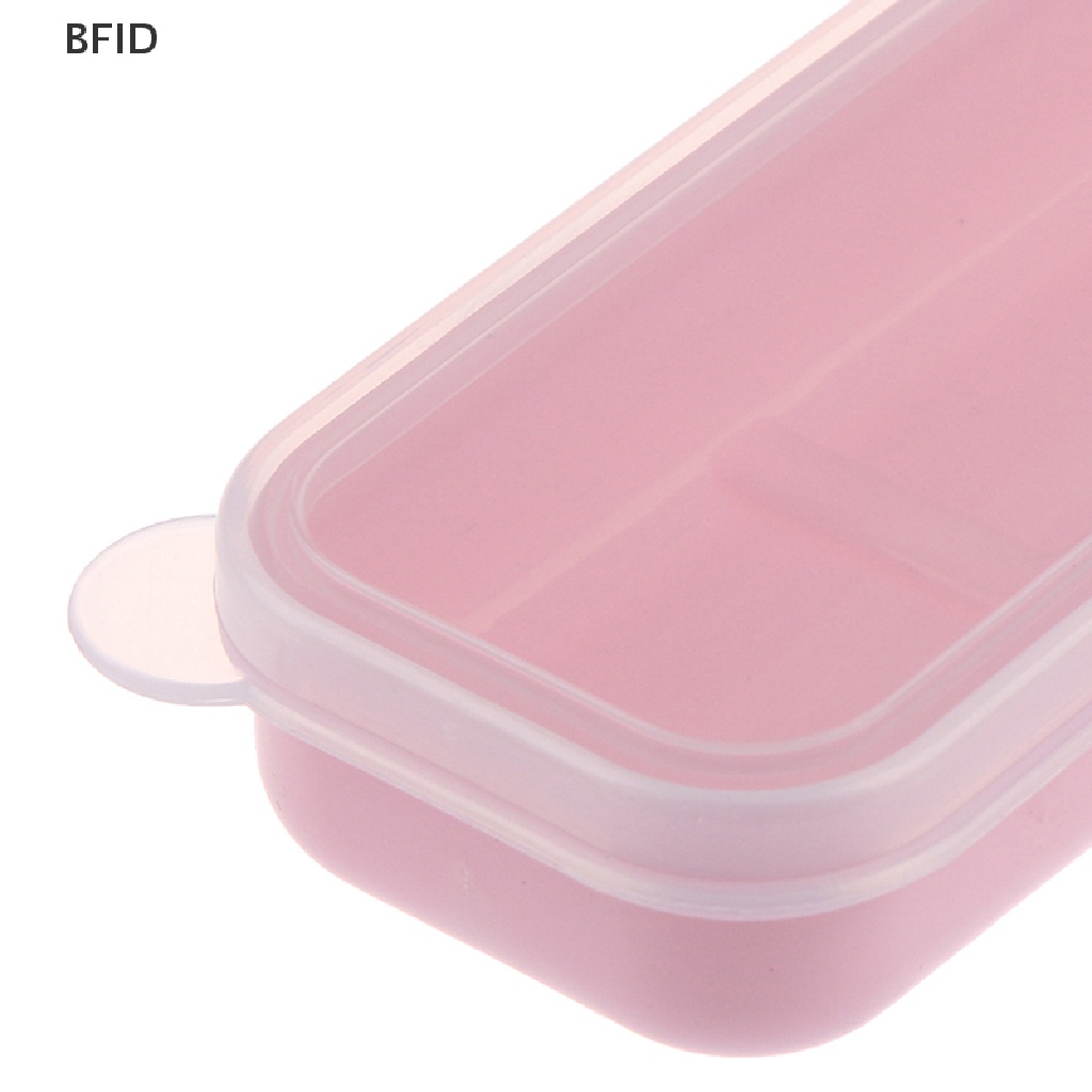[BFID] Kotak Peralatan Makan Sekolah Sendok Garpu Jerami Gandum Transparan Praktis Reusable [ID]