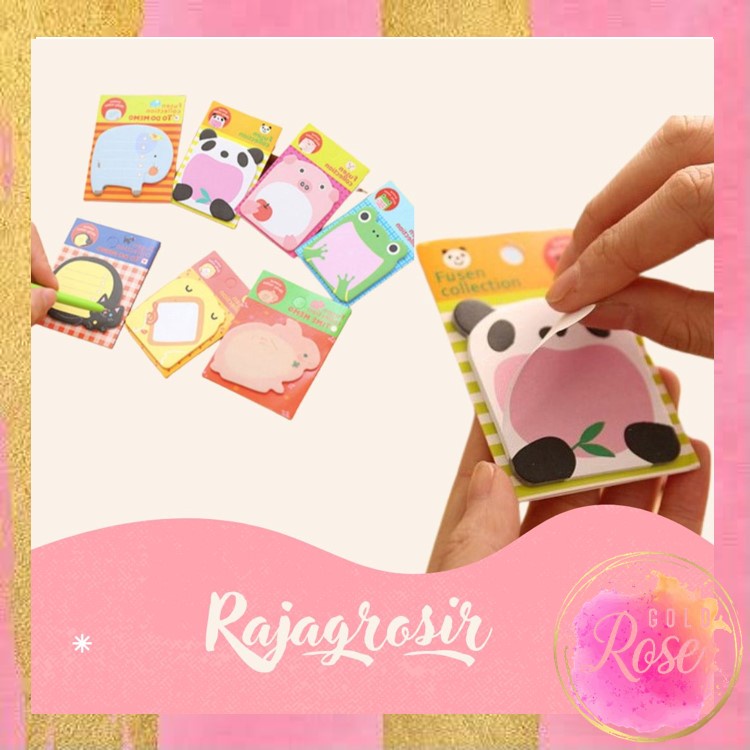 

ℛ - S636 Sticky Notes Animal / Tempelan Kertas Catatan Memo Note Karakter Animal Lucu Unik