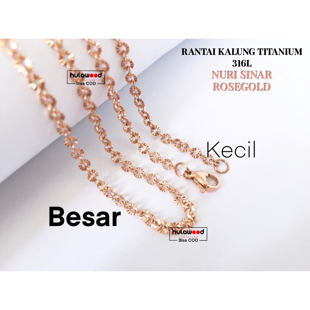 Kalung Rantai MCI Titanium 316L [ Varian 75CM ] Stainless Premium Chain Anti Karat Pria Wanita Rantai Pendant