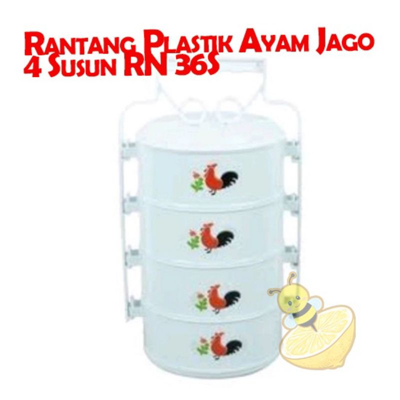Rantang Plastik Ayam Jago 4 Susun RN 36S