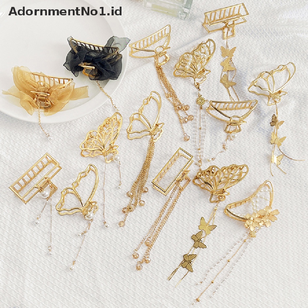 [AdornmentNo1] 27jepit Rambut Emas Pin Rambut Non-Slip Pegang Kuat Hair Claw Clips Untuk Wanita Perempuan [ID]