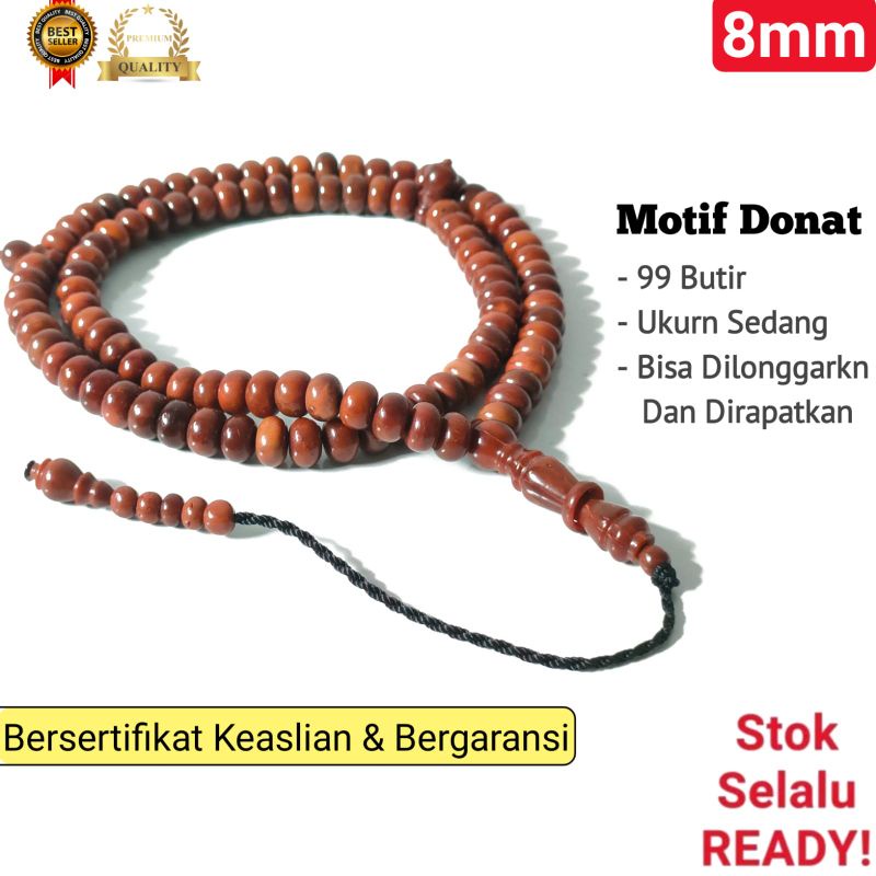 Tasbih Kokka Kaukah Kaokah Koka Asli 99 Butir Donat