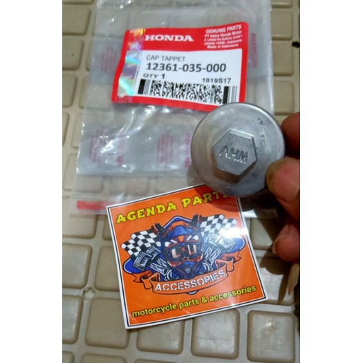 tutup klep+oring grand/supra/legenda/astrea/hnd win barang real sesuai gambar photo(genuine parts)