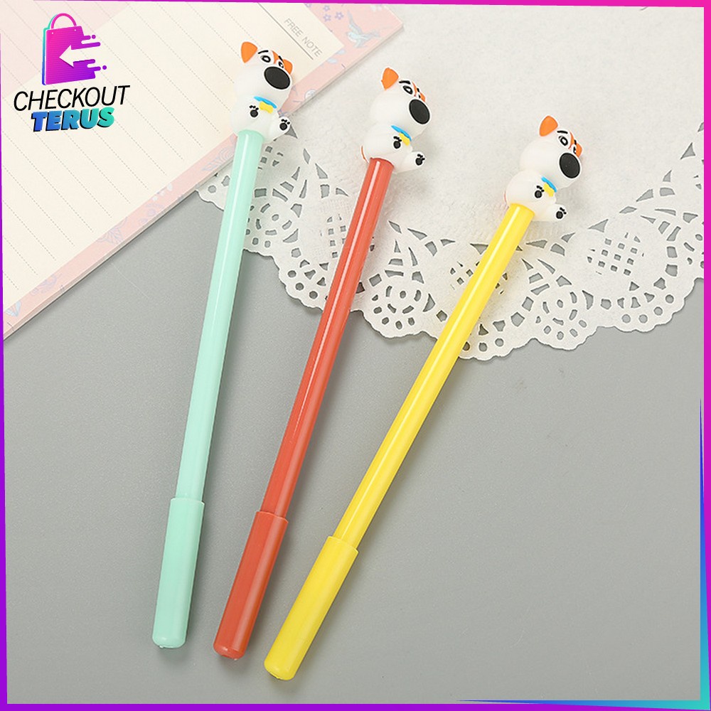 

CT A47 Pulpen Gel Karakter Puppy Lucu 0.5mm Motif Polos Alat Tulis Pena Cair Doggie Perlengkapan Sekolah Korean Style Import