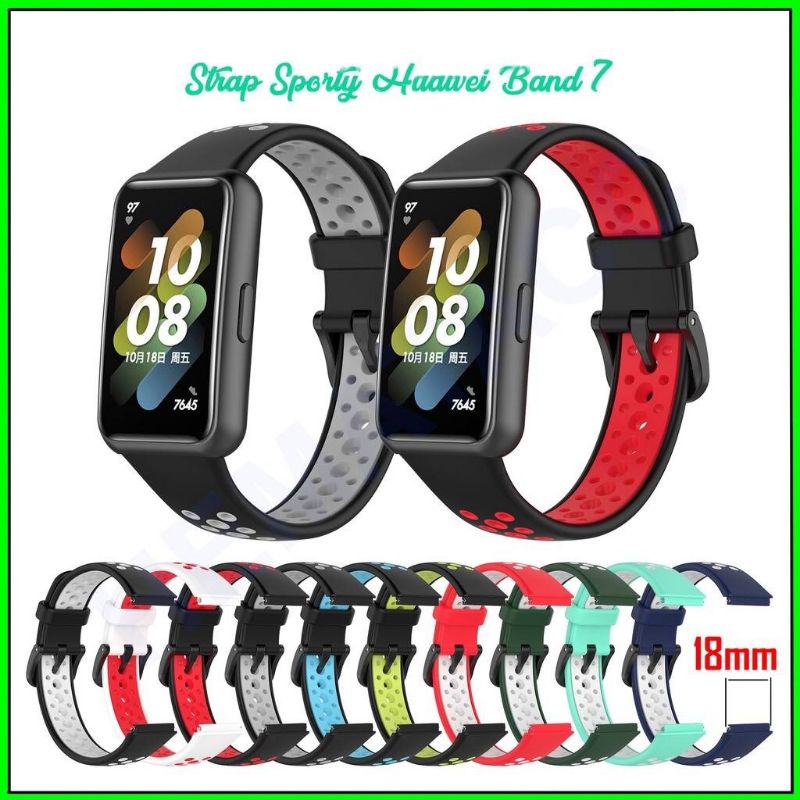 Strap Huawei Band 7 Tali Jam Sporty Sport Silicone Soft Silikon