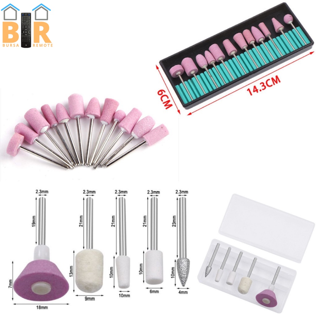 Batu Amplas Kikir Kuku Pedicure Menicure Grafir Set 5 6MM/12PC