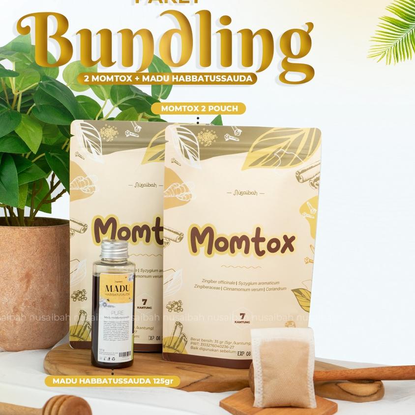 

☎ Bundling MOMTOX 2 pouch + Habbatussauda 125gr | JSR ♝