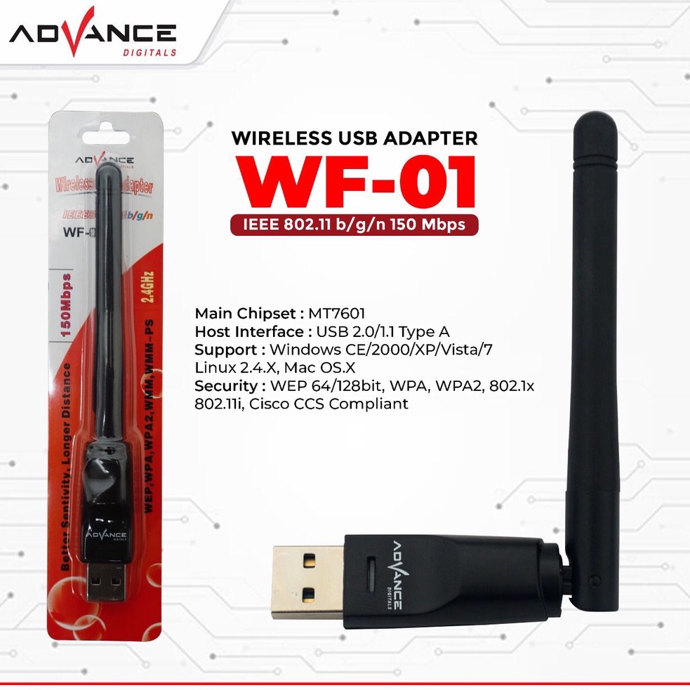 Advance wifi receiver dongle stb tv laptop