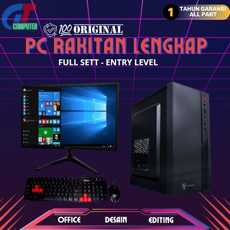 Komputer Full Set Murah Intel Core I5 Ram 8GB SSD / HDD LED 19&quot;