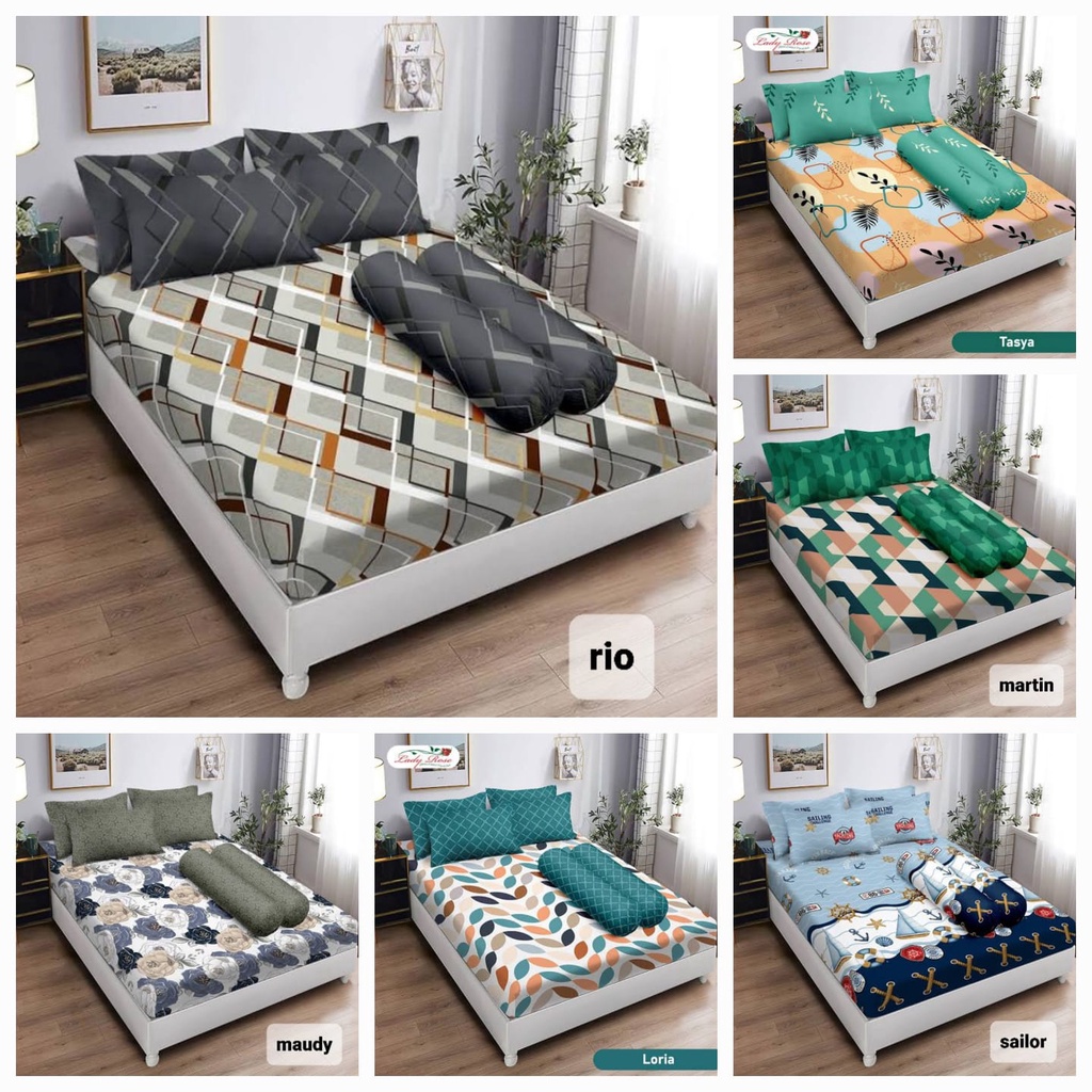 Sprei Lady Rose Ukuran 200 x 200 B2 ( Bantal 2 Guling 2 ) From Internal Group