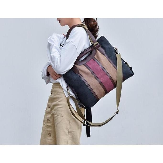 Tas Selempang Wanita Bahan Kanvas Premium - Tas Wanita Kanvas