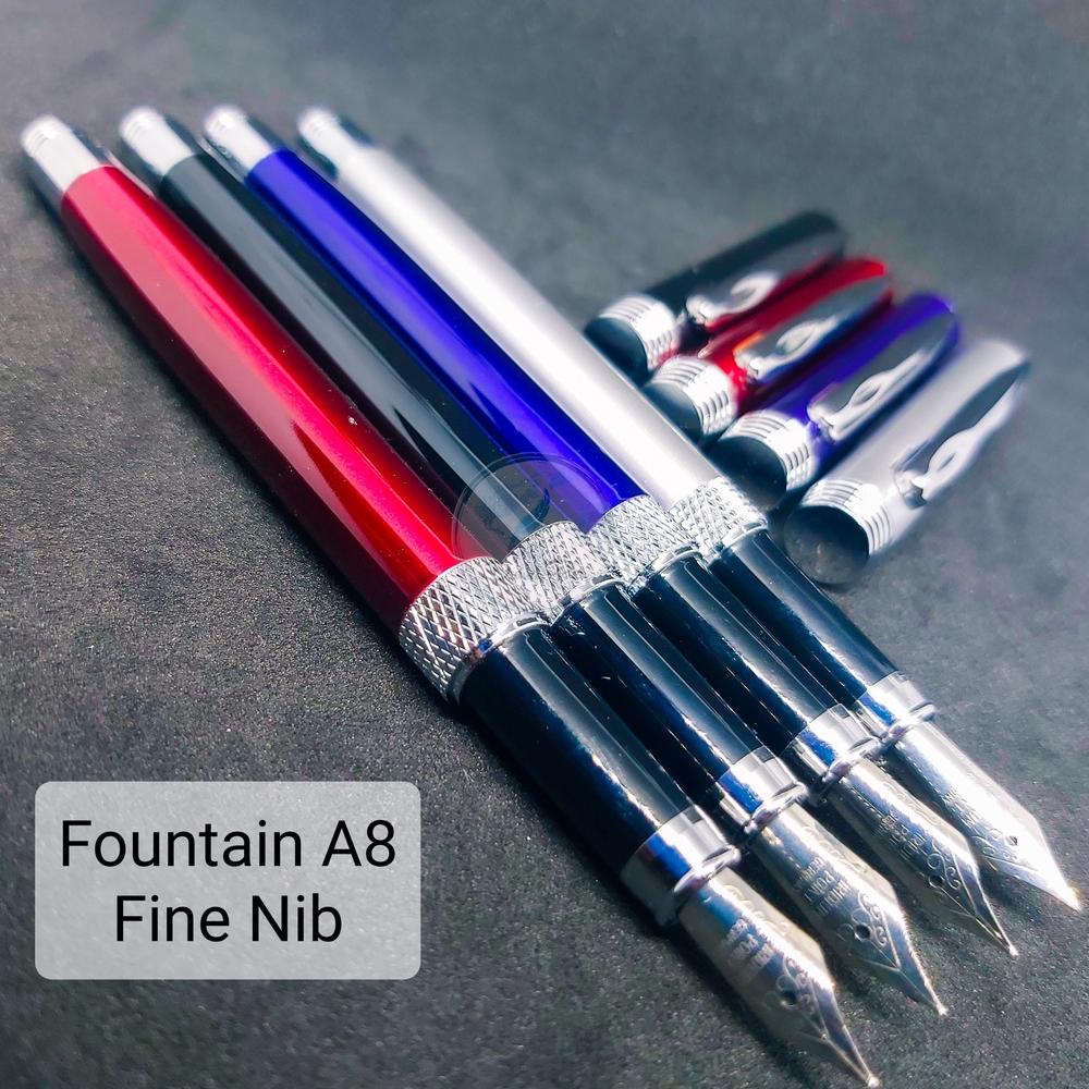 

N7V Fountain Pen FH A8 Fine Nib, Pena Tinta Mata Halus 0.3mm Metal Nib Bahan Metal Bisa Grafir fqs9b