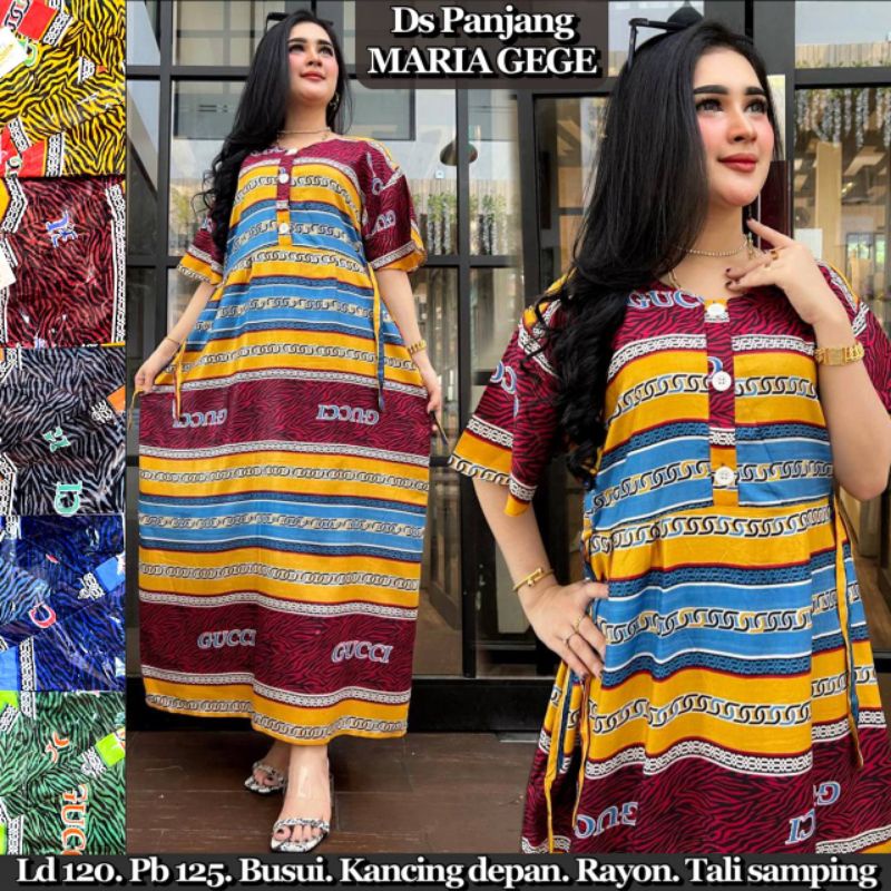 Daster Lowo Rayon Branded Viral Kekinian LD 120 Busui Resleting Depan Termurah