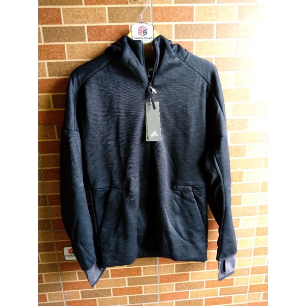 Jaket Adidas ZNE Full Zip Hoodie Black Black Original
