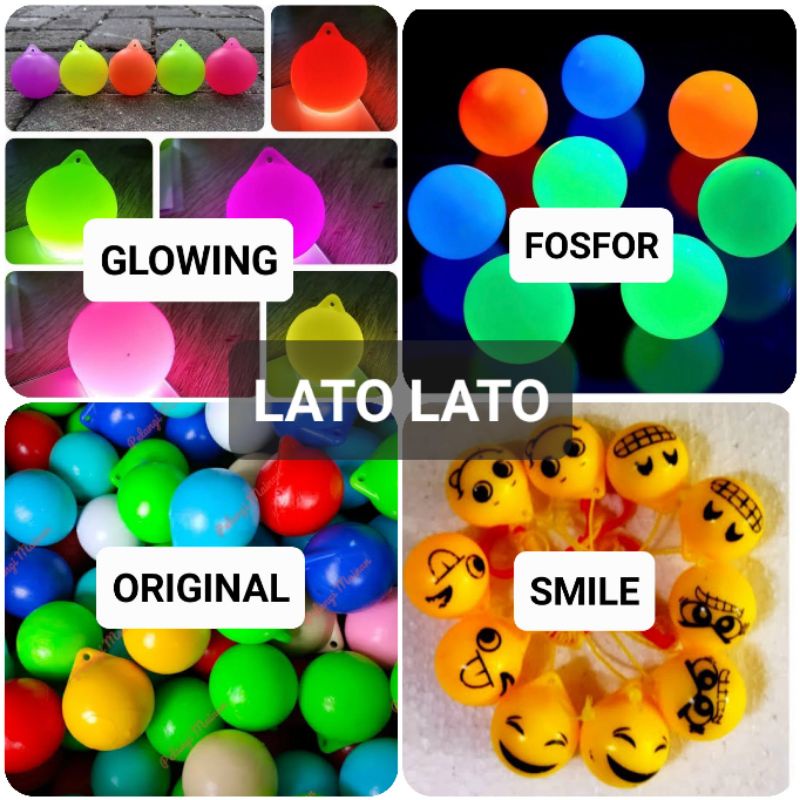 LL5 Mainan Lato Lato | Bola Latto Latto | Permainan Viral Tek tek etek etek tektek eteketek tek2 | Game ball latolato fosfor glow in dark glowing menyala dalam gelap Mainan Anak Bola2 Plastik Lembut