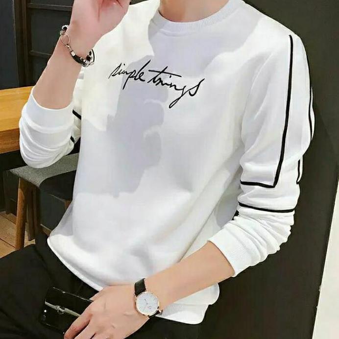 HipNop SIMPLE SWEATER PRIA LENGAN PANJANG JAKET SWEATER COWO SWEATER HODIE COWOK WARNA HITAM ‣ SL.16
