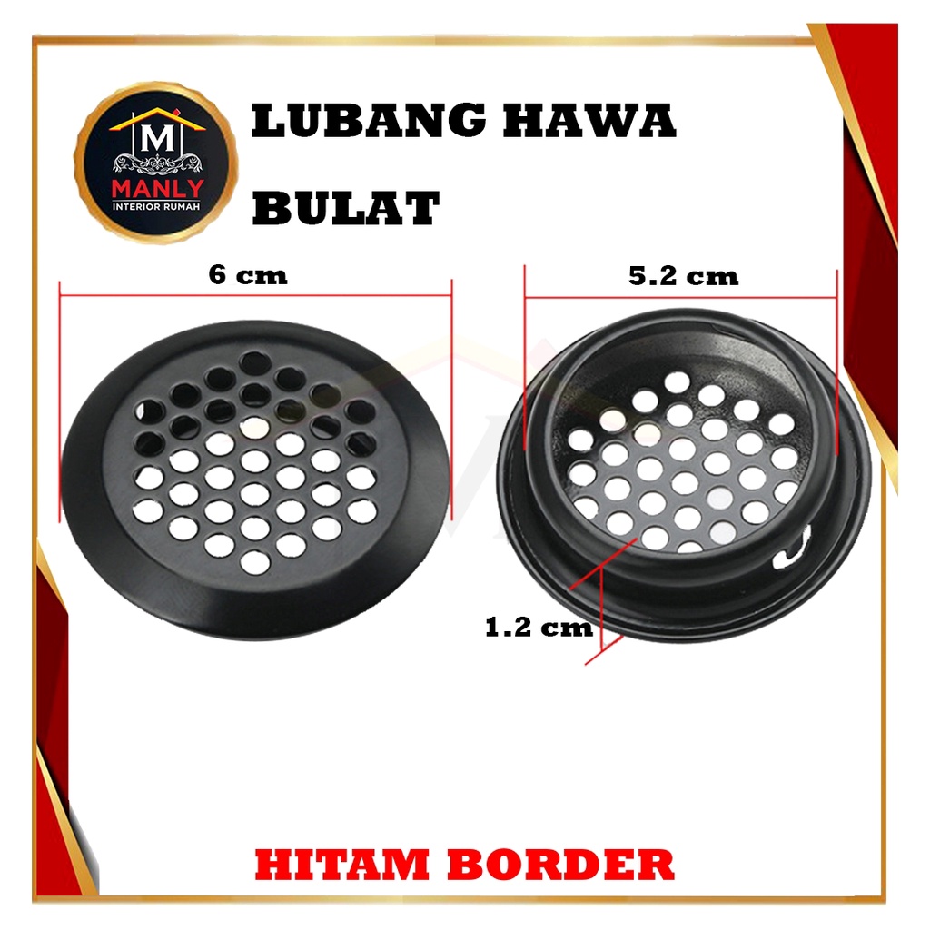 Lubang Hawa Stainless - Ventilasi Udara Bulat Bundar