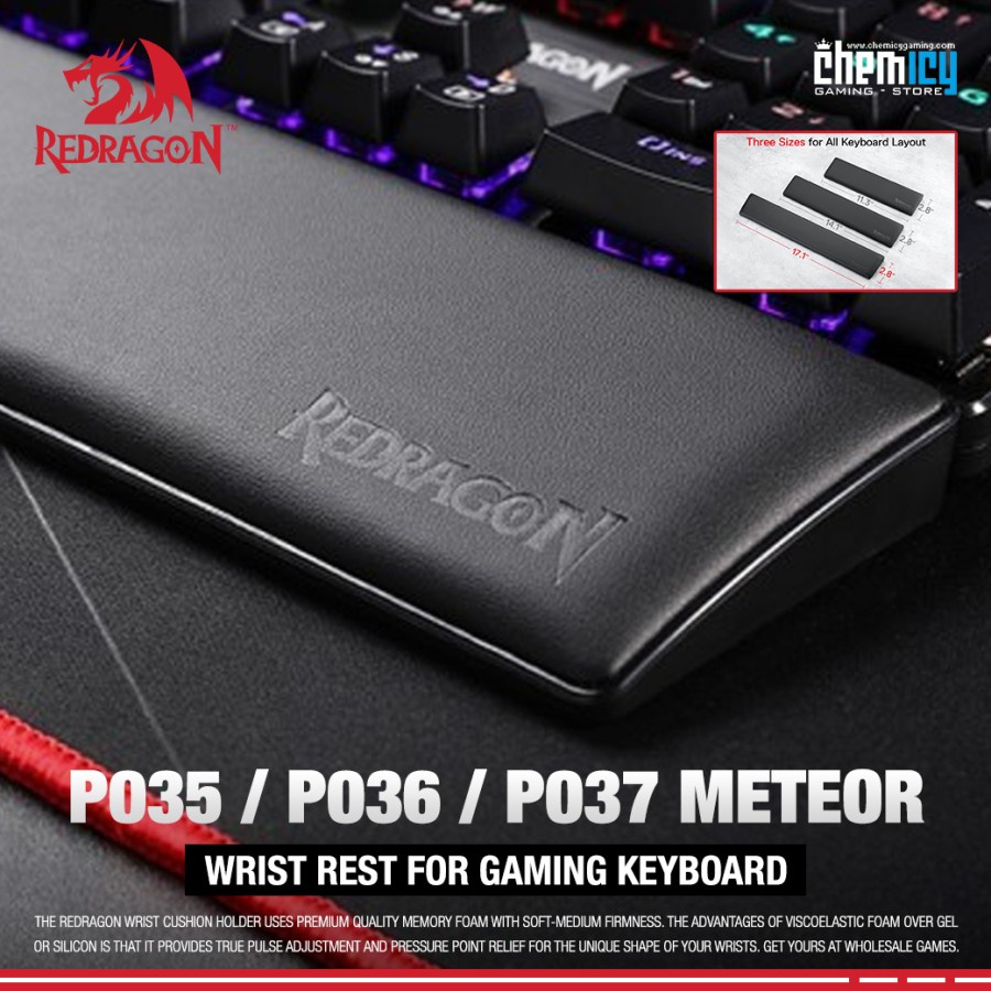 Redragon P035  P036  P037 Meteor Wristpad Rest for TKL Keyboard