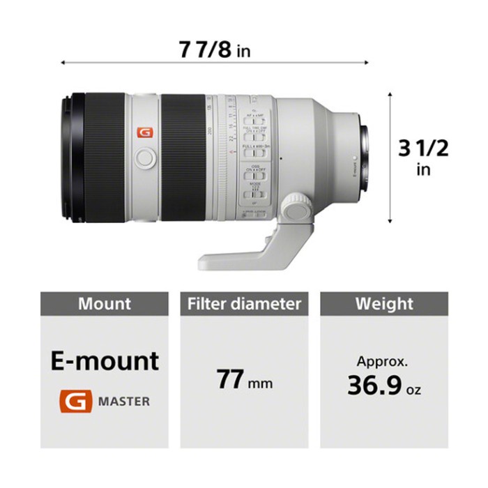 Sony FE 70-200mm f/2.8 GM OSS II Lensa Kamera