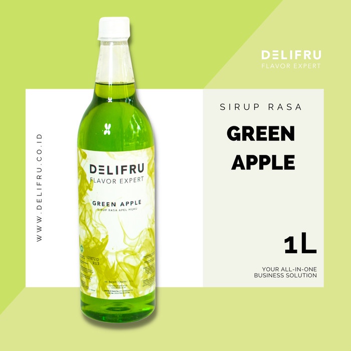 

DELIFRU SYRUP GREEN APPLE - SIRUP APEL HIJAU 1 LITER