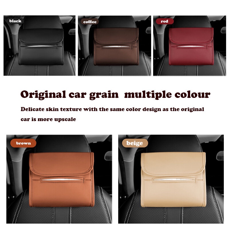 (NEW) Kotak Tisu Mobil Laci Kursi Gantung tissue box creative armrest box interior Untuk Peugeot Logo206 207 307 4008 Rcz 5008