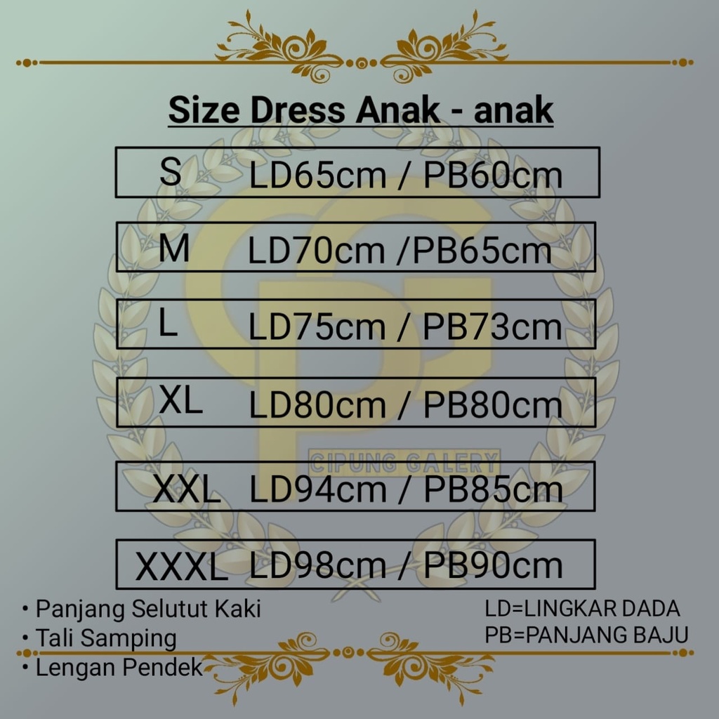 Batik Anak 2-15 Tahun Motif Kuning Mocca