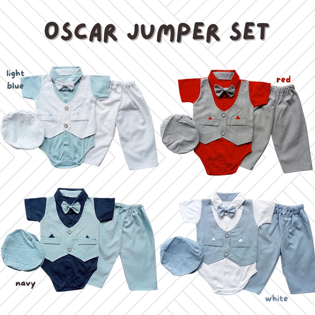 oscar jordan jumper set setelan jumper baju anak laki laki jumper bayi cowok 0 6 12 bulan setelan jumper set anak bayi free topi dan dasi