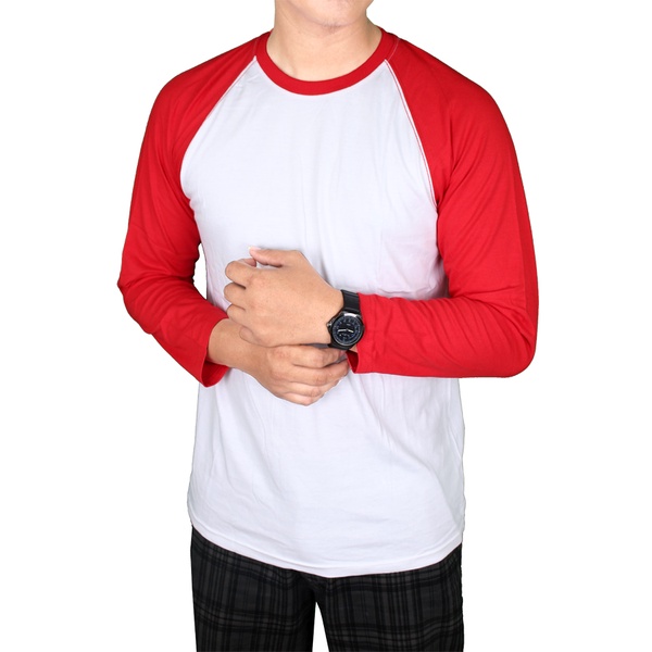 Baju Raglan Tshirt Lengan Panjang Pria PLS 163