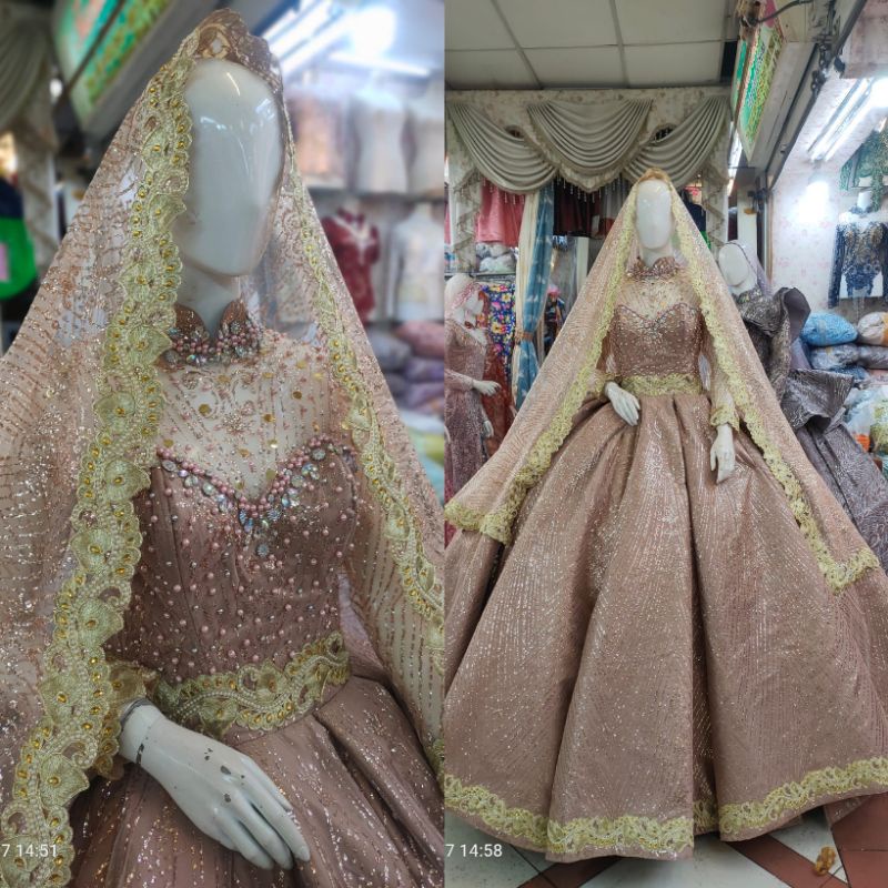 GAUN  PENGANTIN BARBIE INDIA  BEREKOR | BAJU PENGANTIN PRINCESS | GAUN MODREN CANTIK | GAUN MEWAH