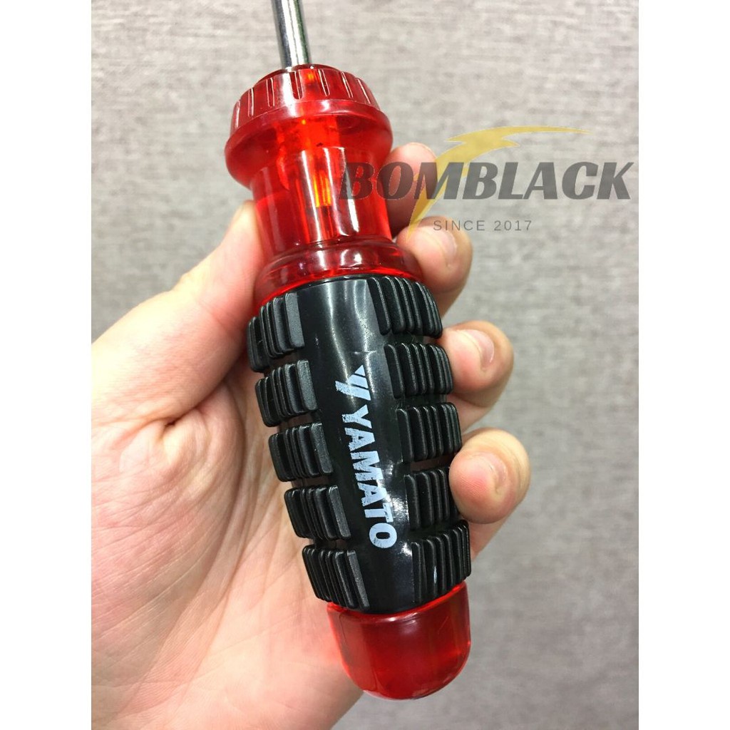 Obeng Plus 6 inch 6mm 15cm Gagang Karet Panjang YAMATO