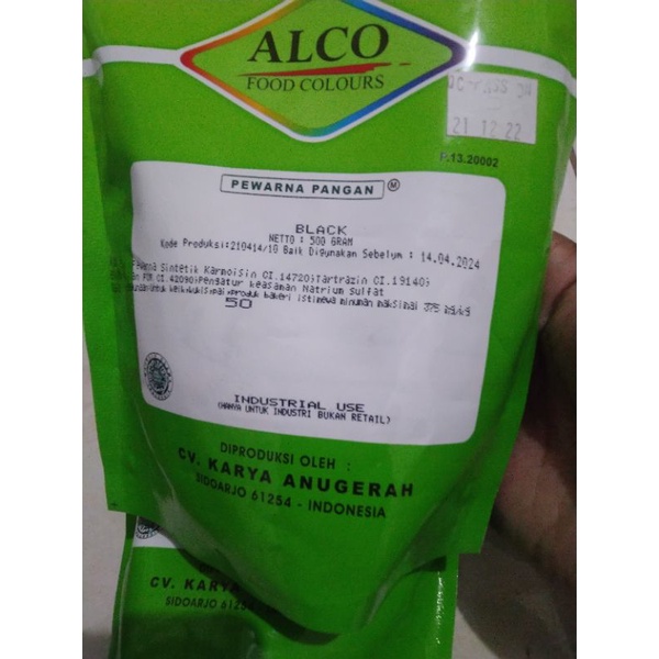 

Pewarna bubuk Hitam(Black) 500 gram