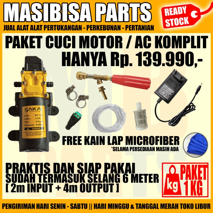 

TERLARIS | PAKET CUCI MOTOR / AC / JET WASH / MESIN STEAM DINAMO PUMP + STICK