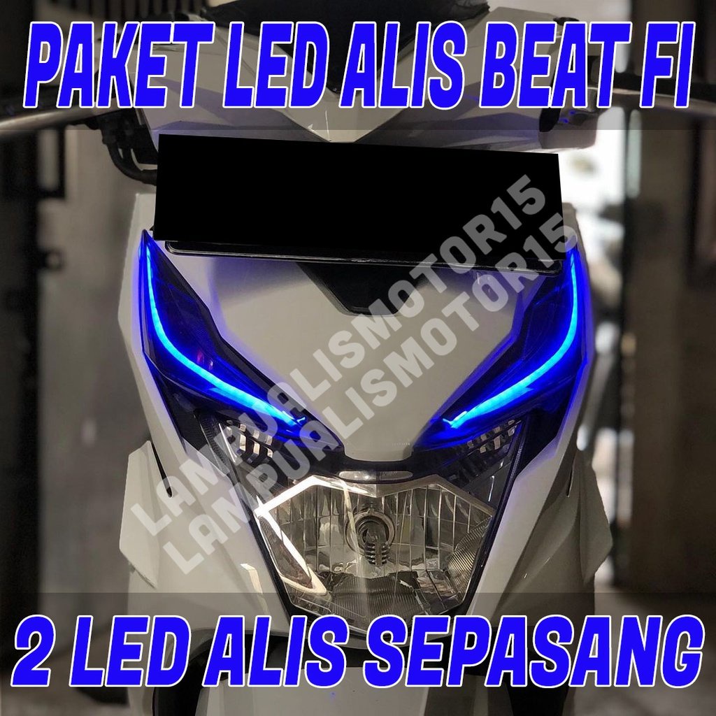 PROMO paket lampu alis beat fi kanan kiri non bintik LAMPU ALIS DRL BEAT FI LAMPU SENJA SINGLE WARNA