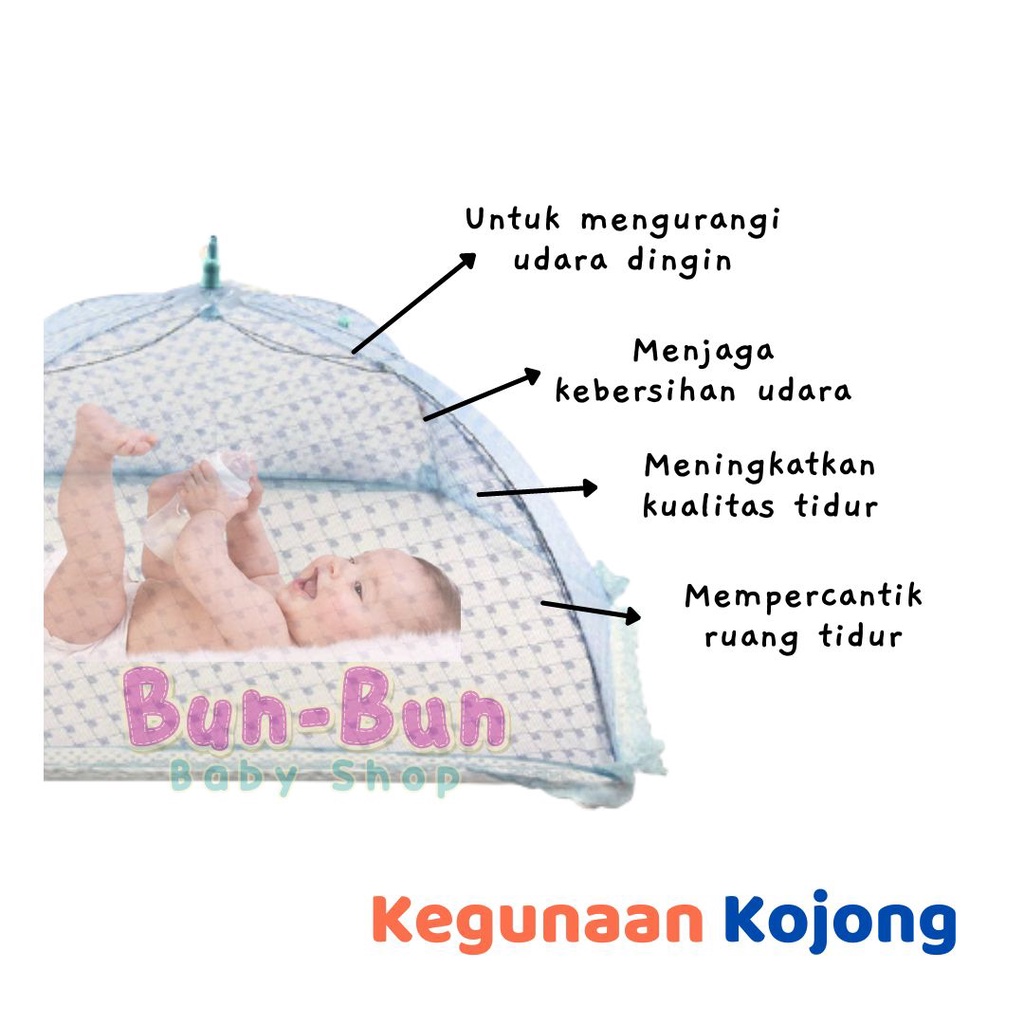 Kojong Bayi Kelambu Bayi JUMBO Perlengkapan Tidur Baby Newborn Baru Lahir New born Anti Nyamuk Peralatan Murah Lipat Bunbunbabyshop