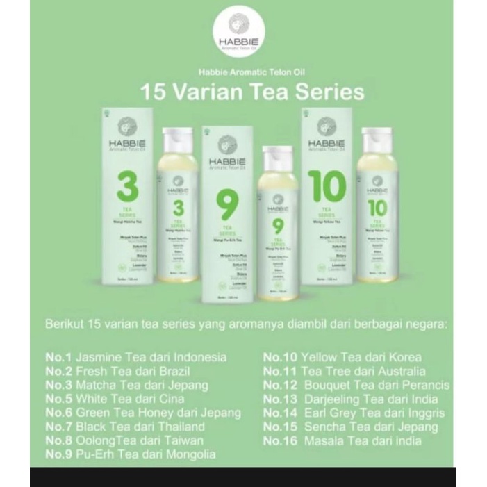 MINYAK TELON HABBIE ORI 100 ML SERIES TEA