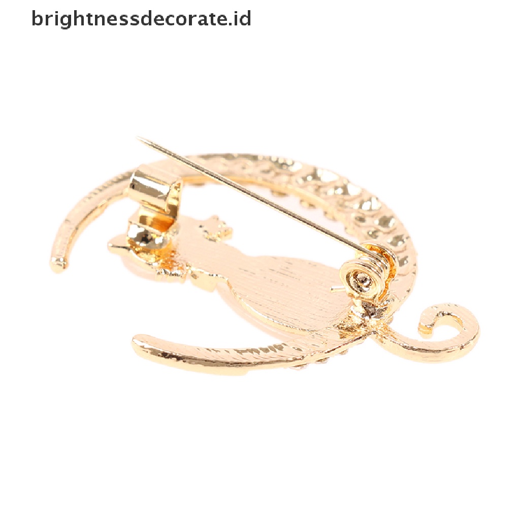 [Birth] Berlian Imitasi Opal Kucing Bros Untuk Wanita Baroque Trendy Elegan Brooch Pin Hadiah [ID]