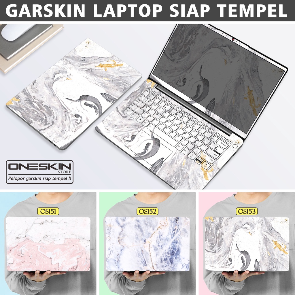 Garskin Sticker Laptop Protector Macbook Full Body Bottom Bezel Palmrest Skin Marble Pattern