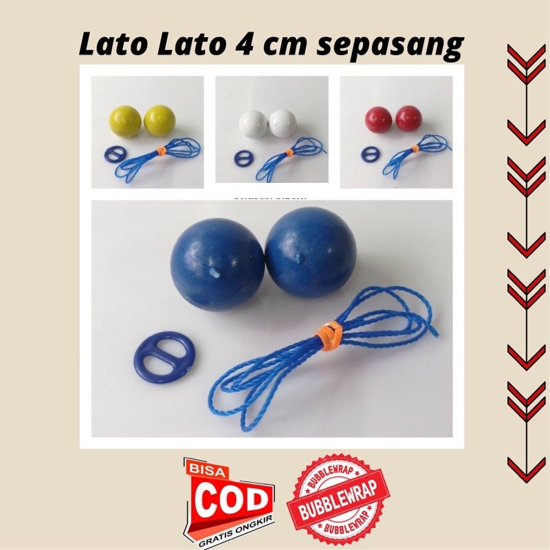 Lato Lato Mainan Viral Ukuran 4 cm Sepasang