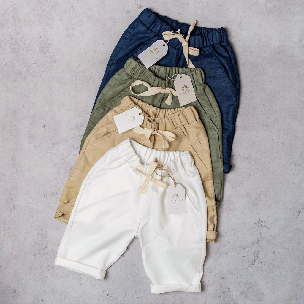 Little Folk - Jareth Pants / Celana Panjang 7/8 Linen Anak