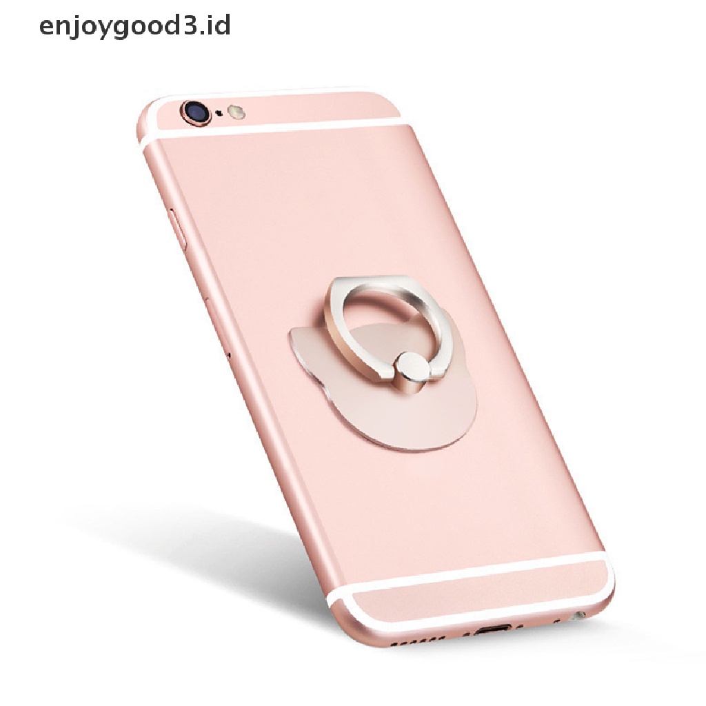 [Rready Stock] Cat Ring Stand Holder 360derajat Cincin Jari Ponsel Smartphone Untuk iPhone (ID)