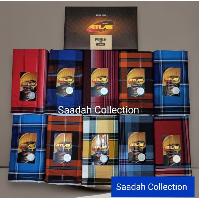 Sarung Atlas primium 750 Original. Baha katun,kain 5500 Benang