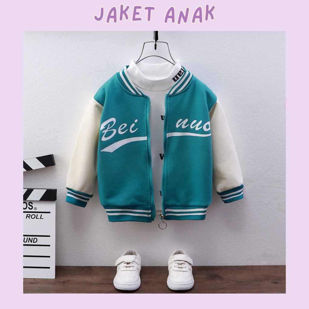 mineboo JACKET Anak laki-laki perempuan Hoodie Anak Import imut baseball jaket harian part1