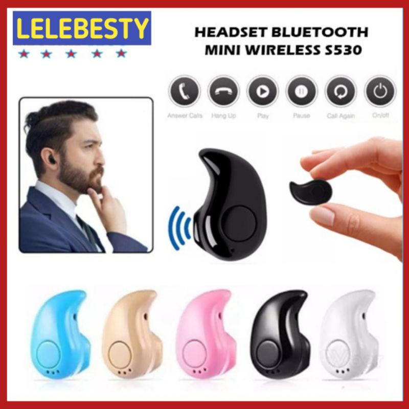 Headset Bluetoot / Headset Keong Bluetooth Wireless S530 With Mich Music and Telephone