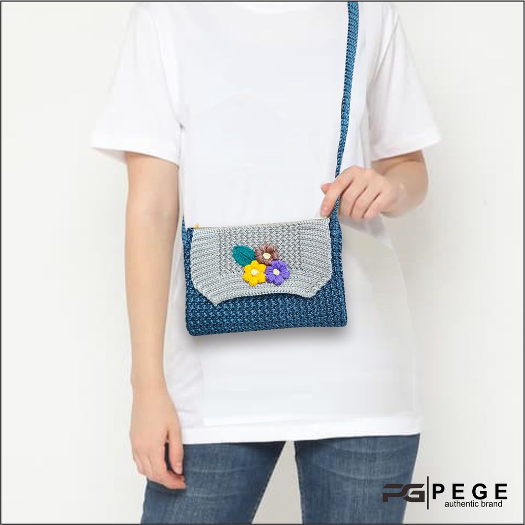 Tas Rajut PEGE Dorthea Model Selempang Bahu Untuk Wanita Model Simpel Kasual - PG 8952