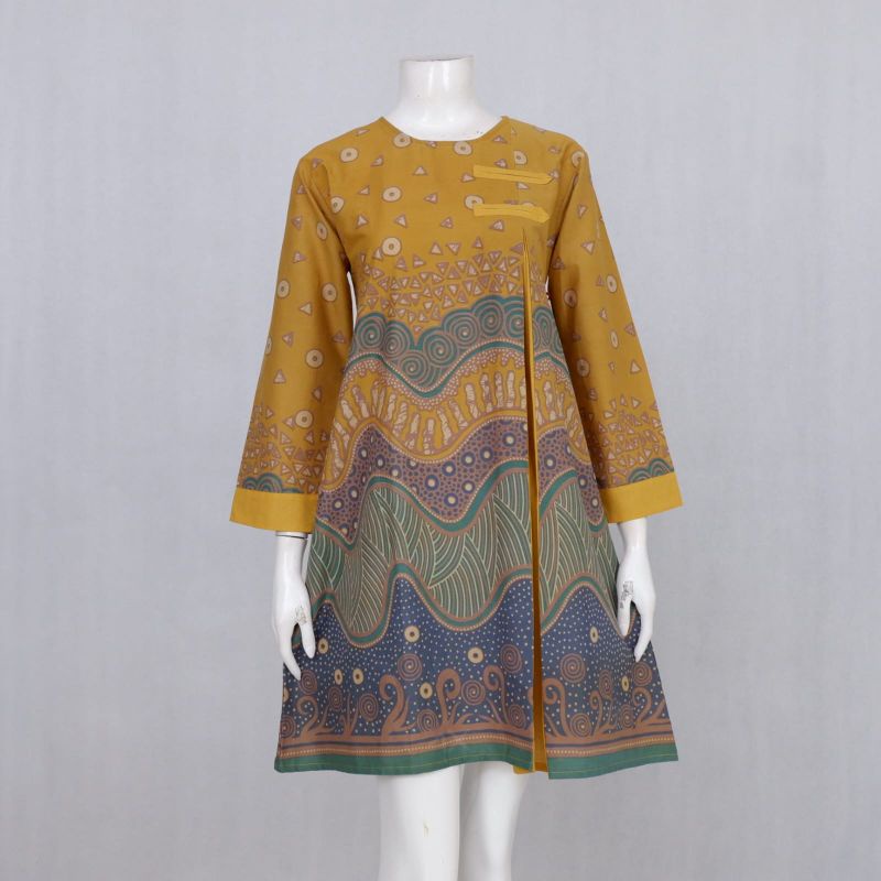 Tunik Pias Tarasari 01 | Dress Baju Kerja Batik Asli Solo