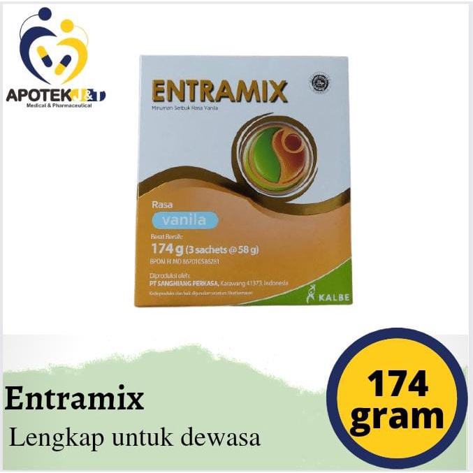 SUSU ENTRAMIX ISI 174 GR /PASIEN BED REST / SUSU DEWASA &amp; LANSIA TIDAK NAFSU MAKAN / NUTRISI PENGGANTI MAKANAN UTAMA