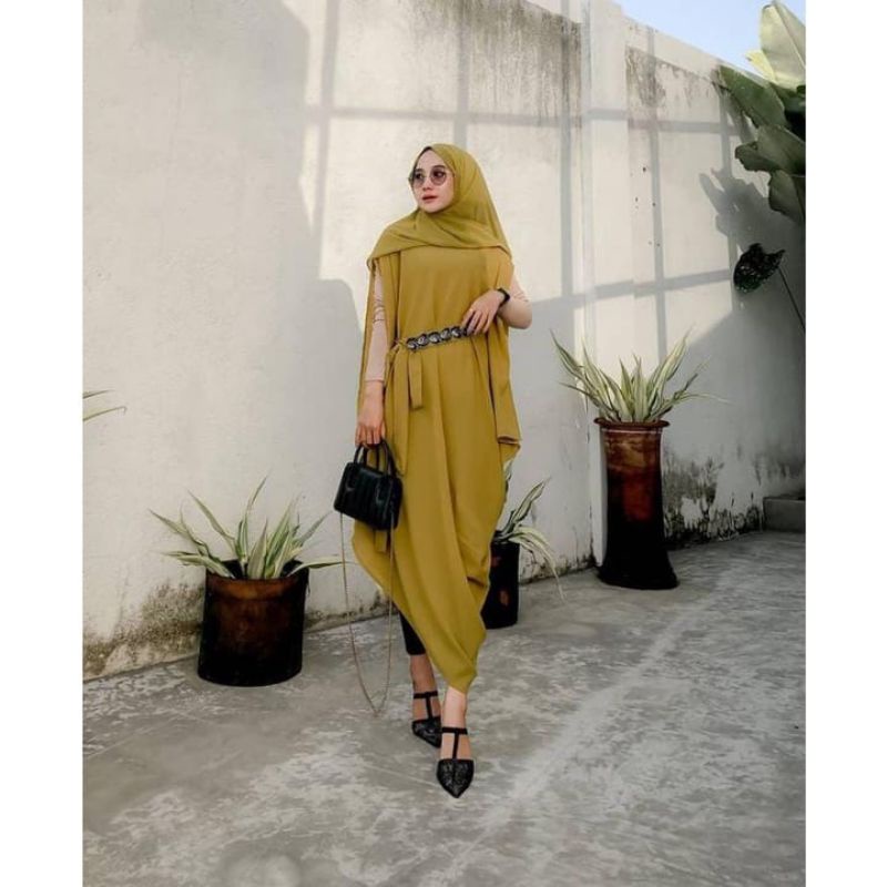 Outer kaftan Rinjani Untuk atasan Kondangan Wanita Lebaran Hari Raya kaptan remaja Kekinian Kaftan i