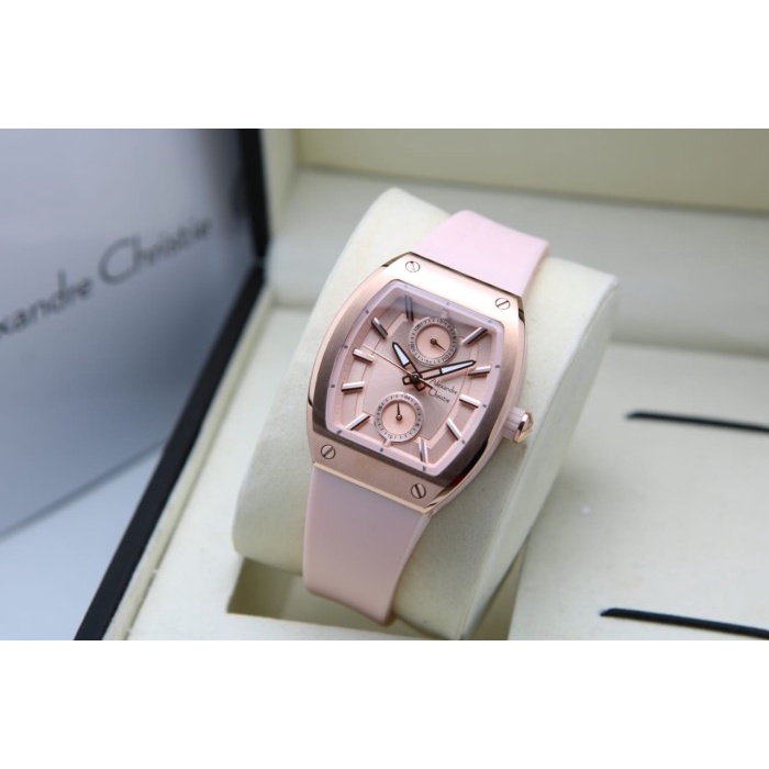 {CollectionStore} Jam Tangan Wanita / Cewek Alexandre Christie 2944 AC 2944 - PEACH GOLD Diskon